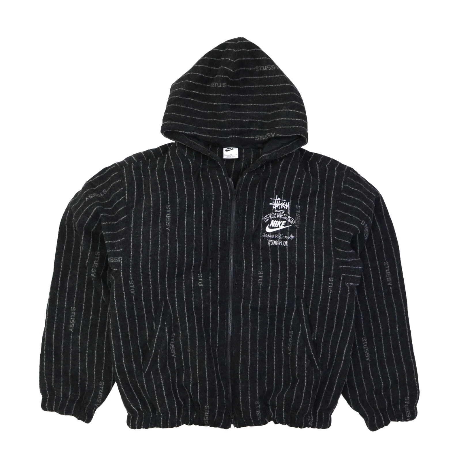 Stussy ジャケット 黒 Stussy x Nike Linen Shell Jacket (Asia Sizing) Black Men's