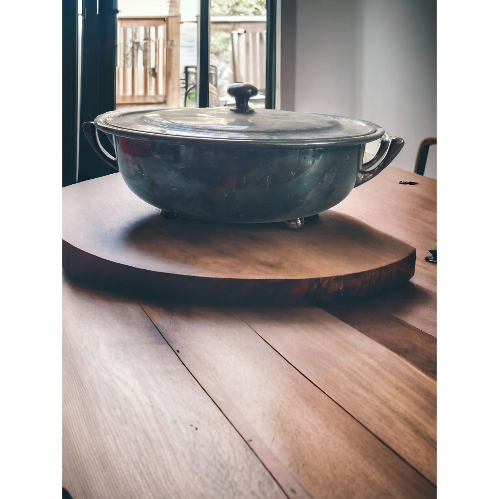 Vintage Reed Barton EPNS Silverplate Footed Covered Dish - Thumbnail 2