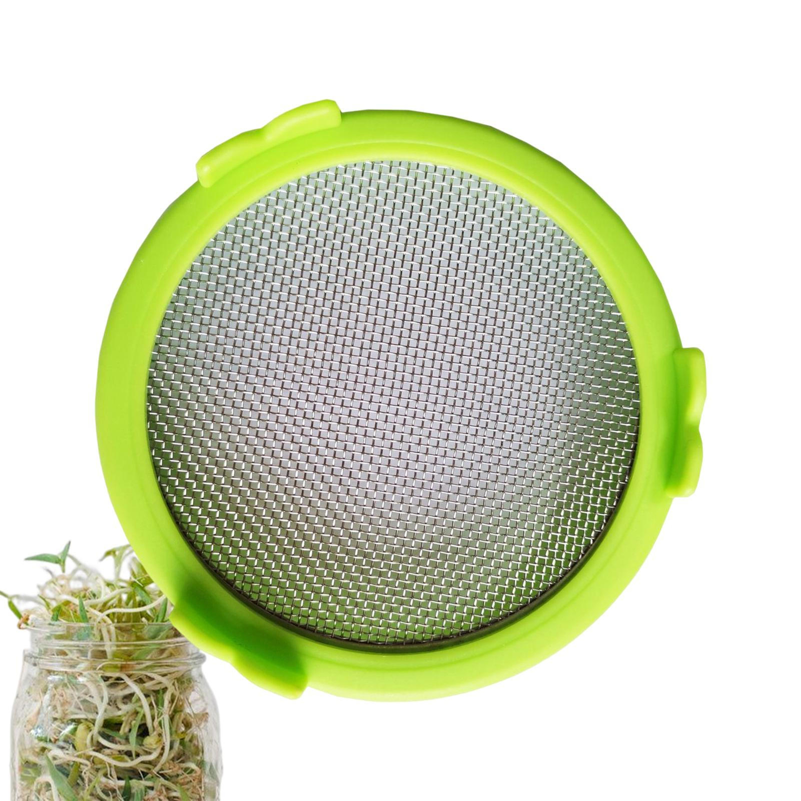 Sprouting Lid W/Stainless Steel Mesh Screen Filter Cap For W