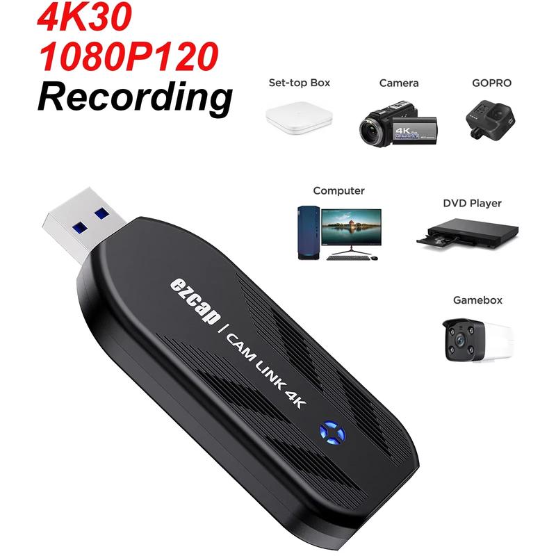 331 1080p@120hz 4K@30hz USB 3.0 HDMI Video Capture Card Recorder for DSLR Camcor