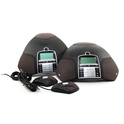 Lot 2x Konftel 300IP OmniSound Conference Speaker Phone + Expansion Mics; 500262