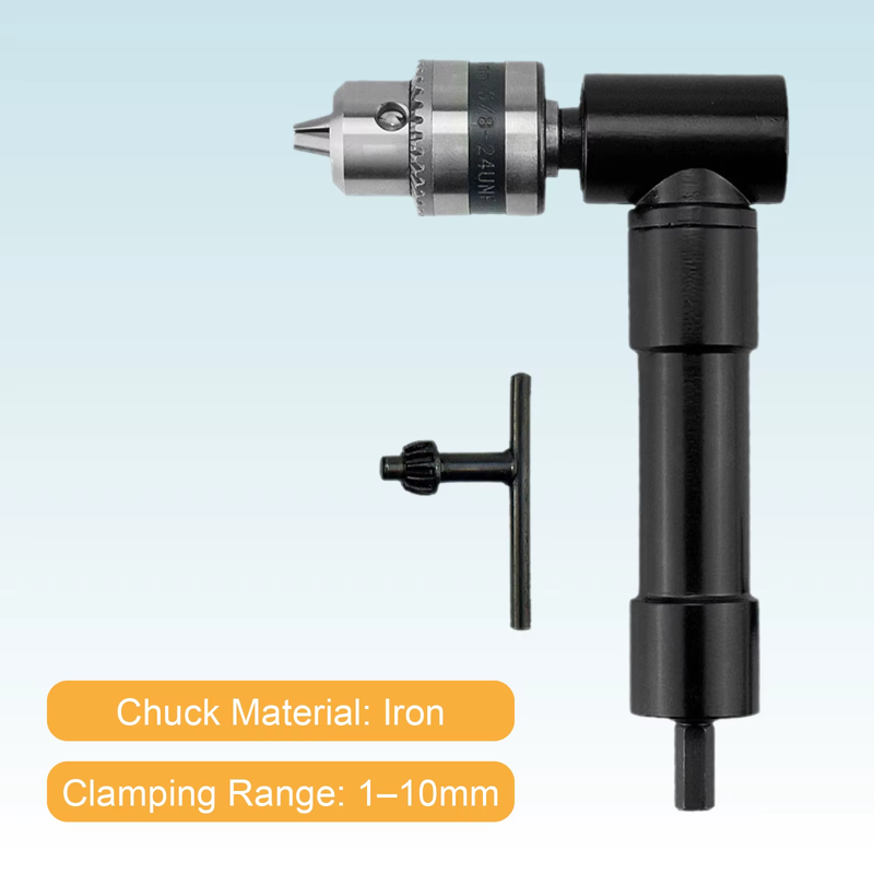 Right Angle Drill Converter 0.8-10mm 1-10mm Electric Drill Corner Adapter Three