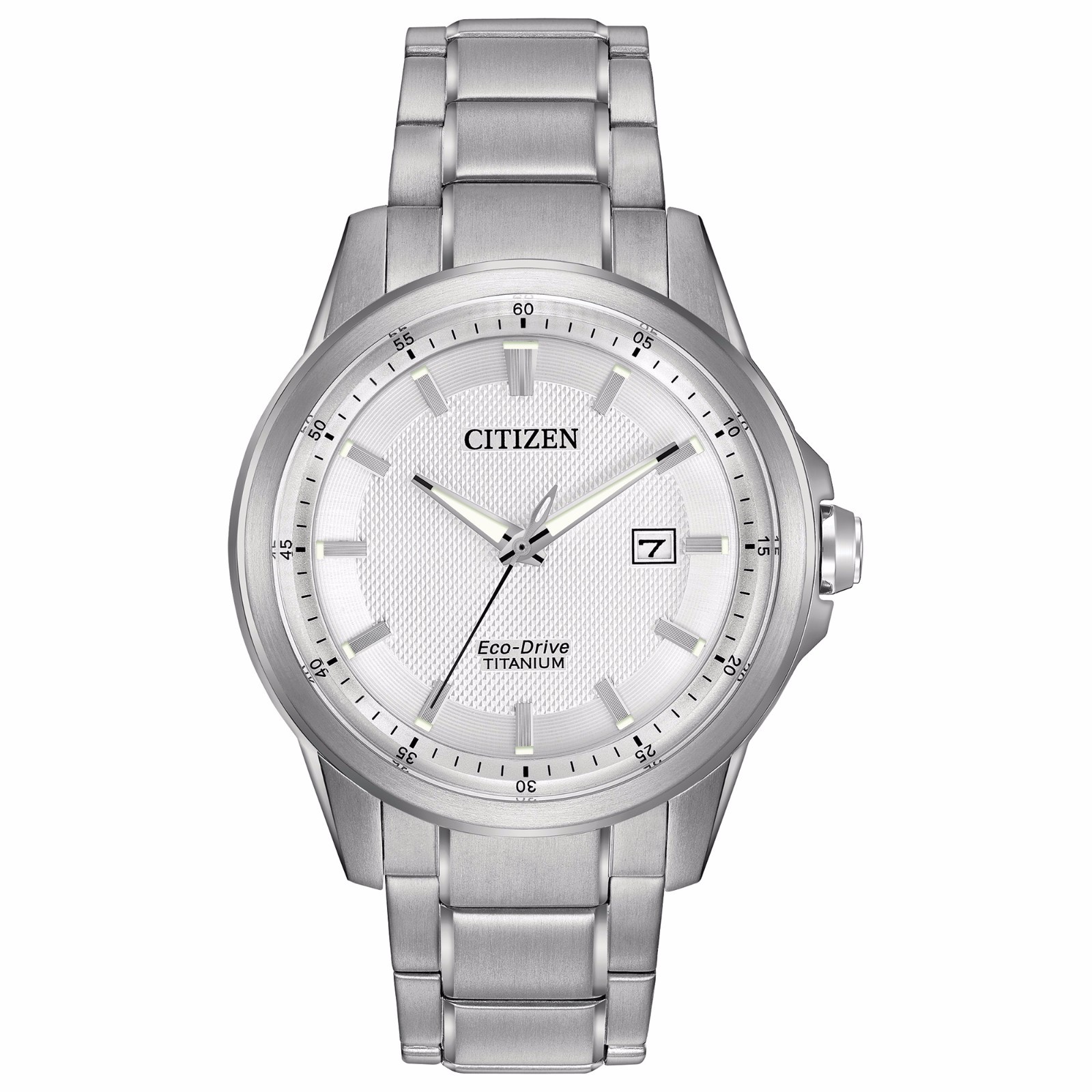 Citizen Eco-Drive Men's AW1490-50A Titanium White Dial 42mm Bracelet Watch 13205114519 | eBay