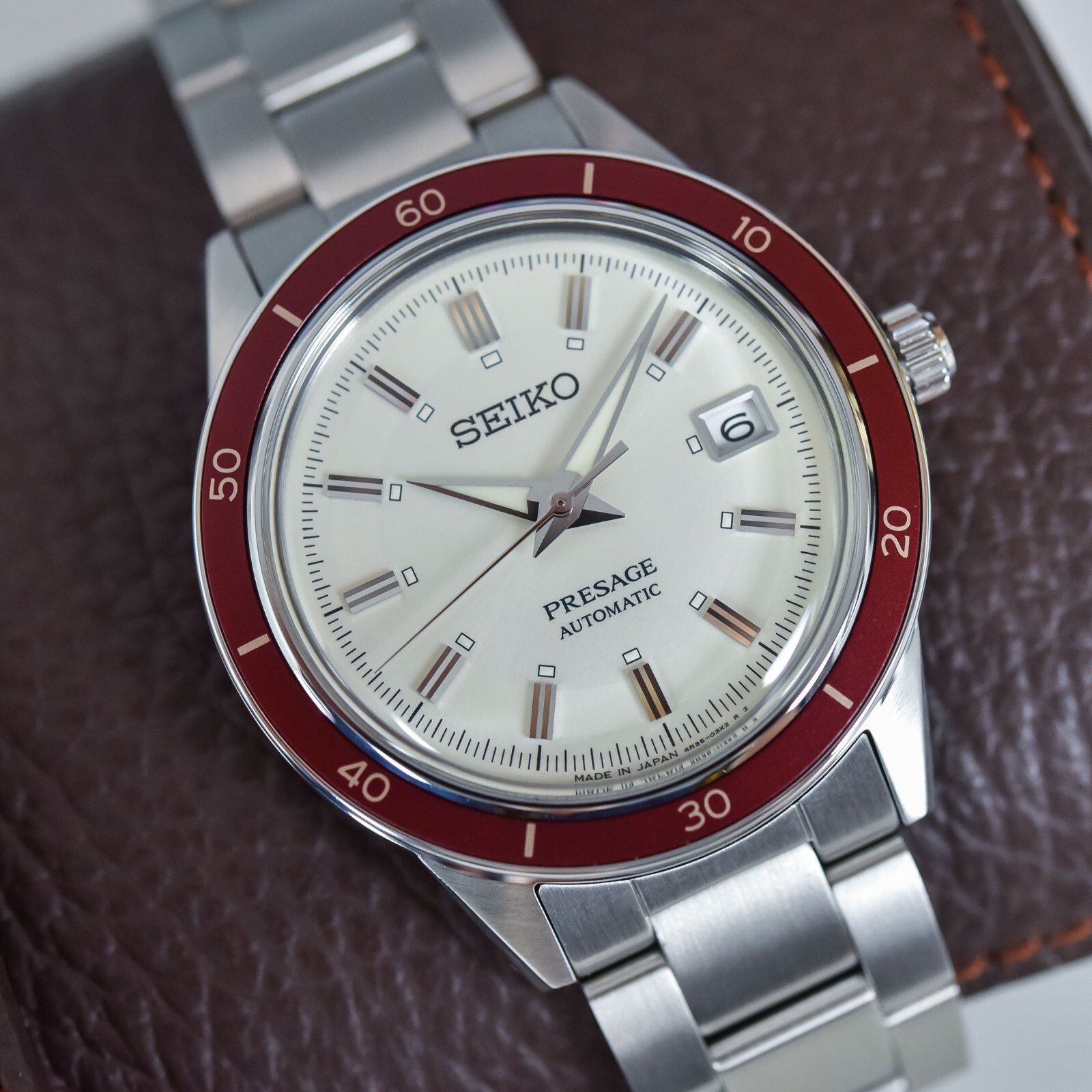 Pre-owned Seiko Presage Srph93j1 Style 60's Cream Dial Analog Automatic Men's Dress Watch