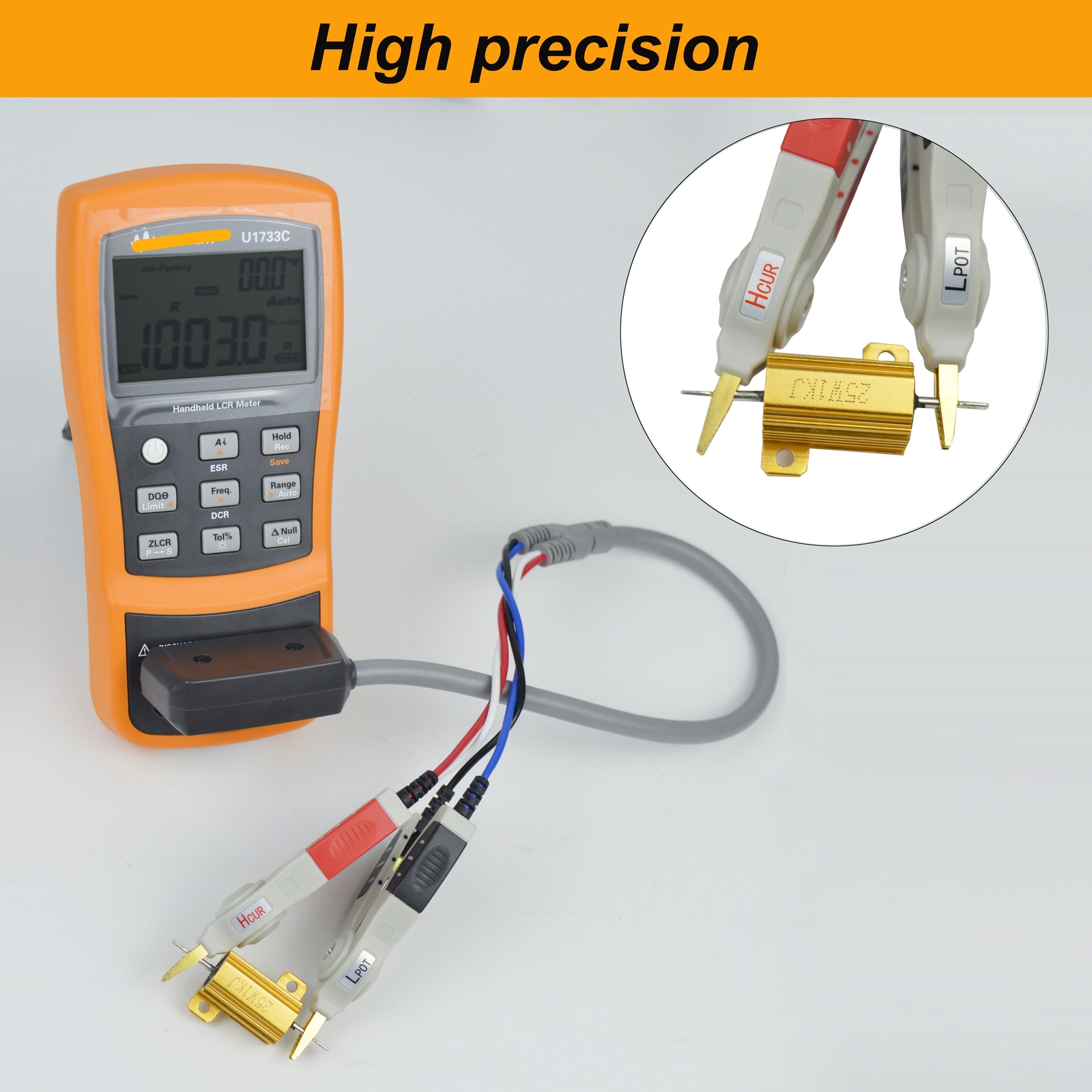 ZIBOO ZB-L100K LCR Test Clip Universal Digital Bridge Kelvin Test Line SMD Chip✦