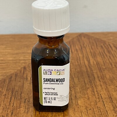 Aura Cacia Sandalwood Pure Essential Oil Centering 0.5 oz 15 ml