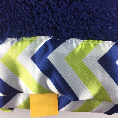 New Bananafish Green Elephant Navy Blue Plush Baby Blanket Just My Style