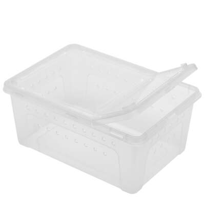 Bug and Isopod Breeder Box Clear Plastic Small Reptile Enclosure Carrier NEW