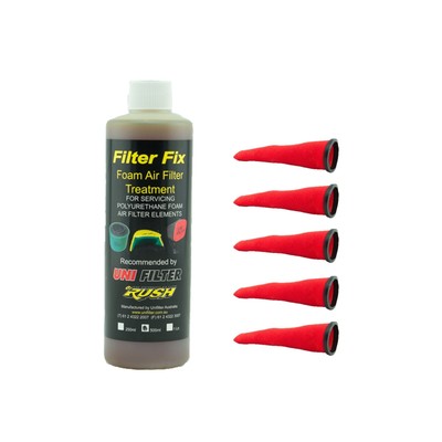 5 x UNIFILTER TJM Snorkel (OD 88 ID 76) Internal Pre cleaner Filter & Filter Oil