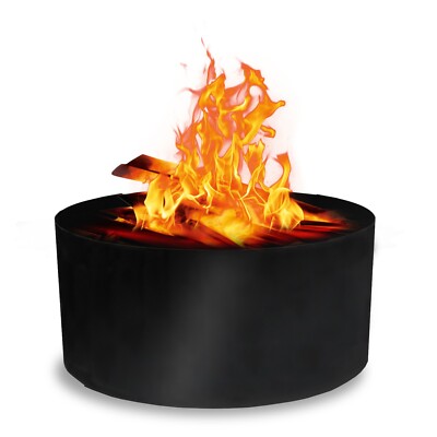 Fire Ring - 36''Dia & 10''H- 2mm - Outside Fire Pit Insert - Round Fire Pit Liner