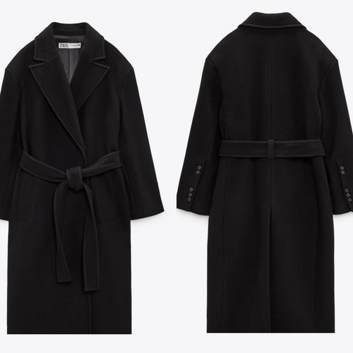 ジャケット・アウター URU WOOL CHECK BELTED COAT Checked Wool Belted Coat - Black - ARKET