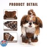Dog Dress, Cute Warm Fleece Hooded Sweater for Small Dogs Girl, Plaid Puppy Dresses Clothes Chihuahua Yorkie Cat Apparel （Brown,M