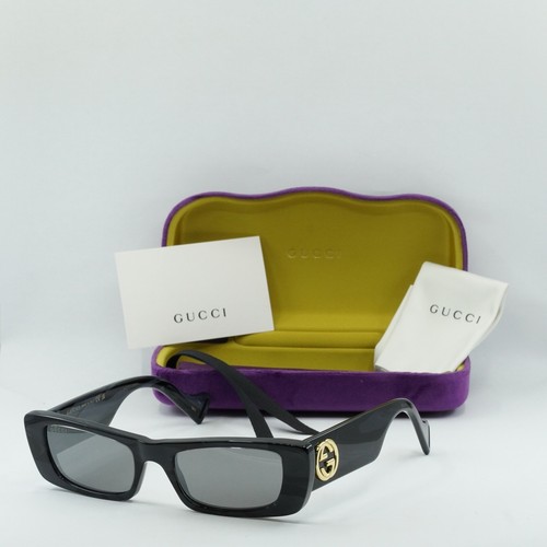 Pre-owned Gucci Gg0516s 013 Black Havana/silver Mirror 52-20-145 Sunglasses
