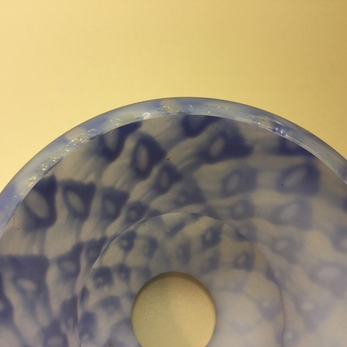 SET OF THREE BLUE DIAMOND light shades