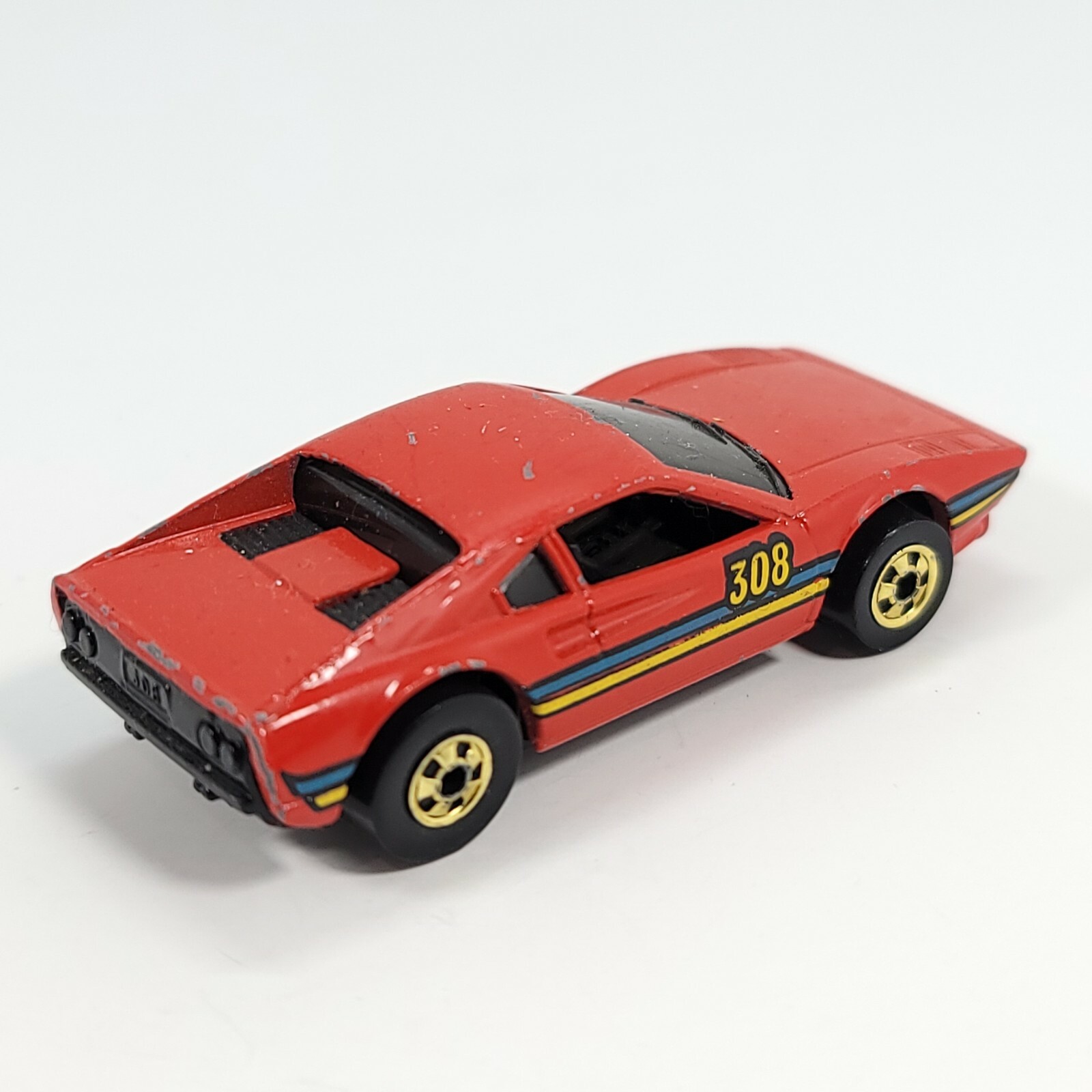 Vintage 1977 Hot Wheels Ferrari 308 Red Diecast Hong Kong 164 Gold