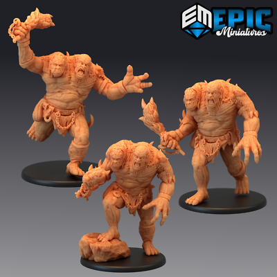 ETTIN ANCESTOR, Dungeons and Dragons Miniatures, D&D Ancient Two Headed Ogre