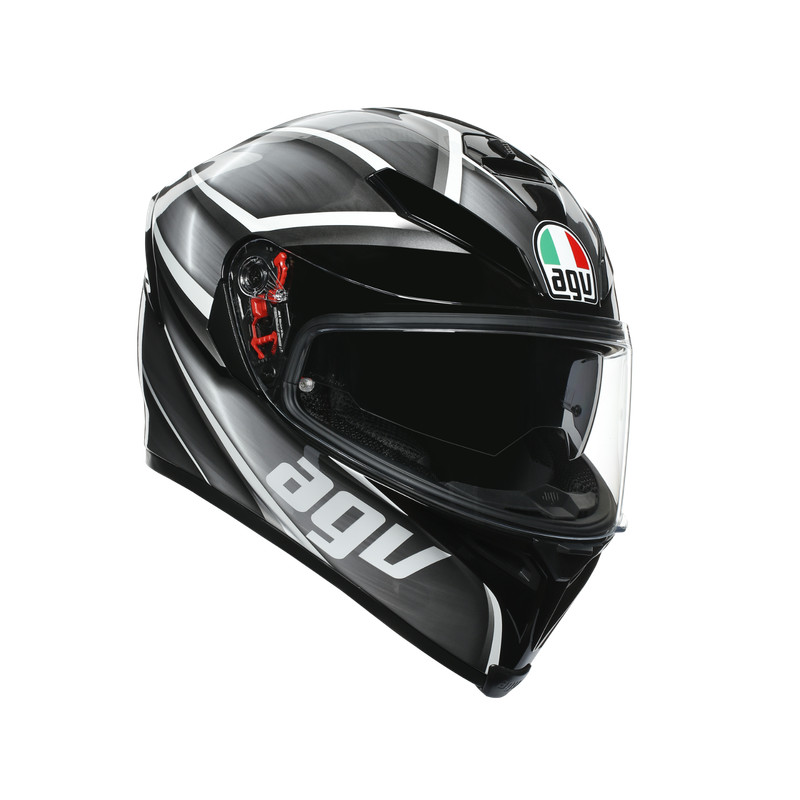 Casque Moto Agv K5 S Tempest Noir/Argent Neuf