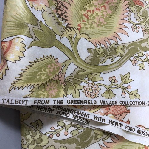 Vintage Waverly Talbot Greenfield Village Collection Fabric Floral Henry Ford 6Y