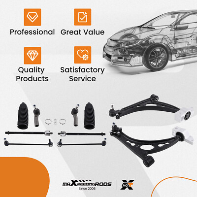 10pcs Suspension Wishbone Front Control Arm Tie Rod End Kit for SEAT VW AUDI A3