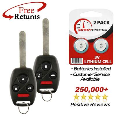 2 For 2003 2004 2005 2006 2007 Honda Accord Keyless Entry Key Fob Remote 4b