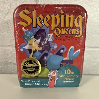 Sleeping Queens Game A Royalty Rousing Card Game 10th Anniversary Tin BRAND NEW