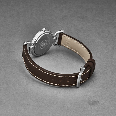 Pre-owned Longines Womens 'equestrian' Mop Dial Brown Leather Strap Quartz L6.130.0.89.2