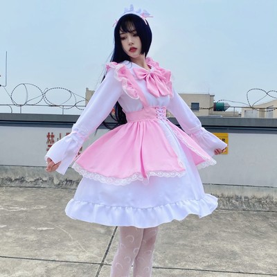Womens Japanese Style Slim Fit Cosplay Lolita Dress Bow Knot Lace Up Ruffles eBay