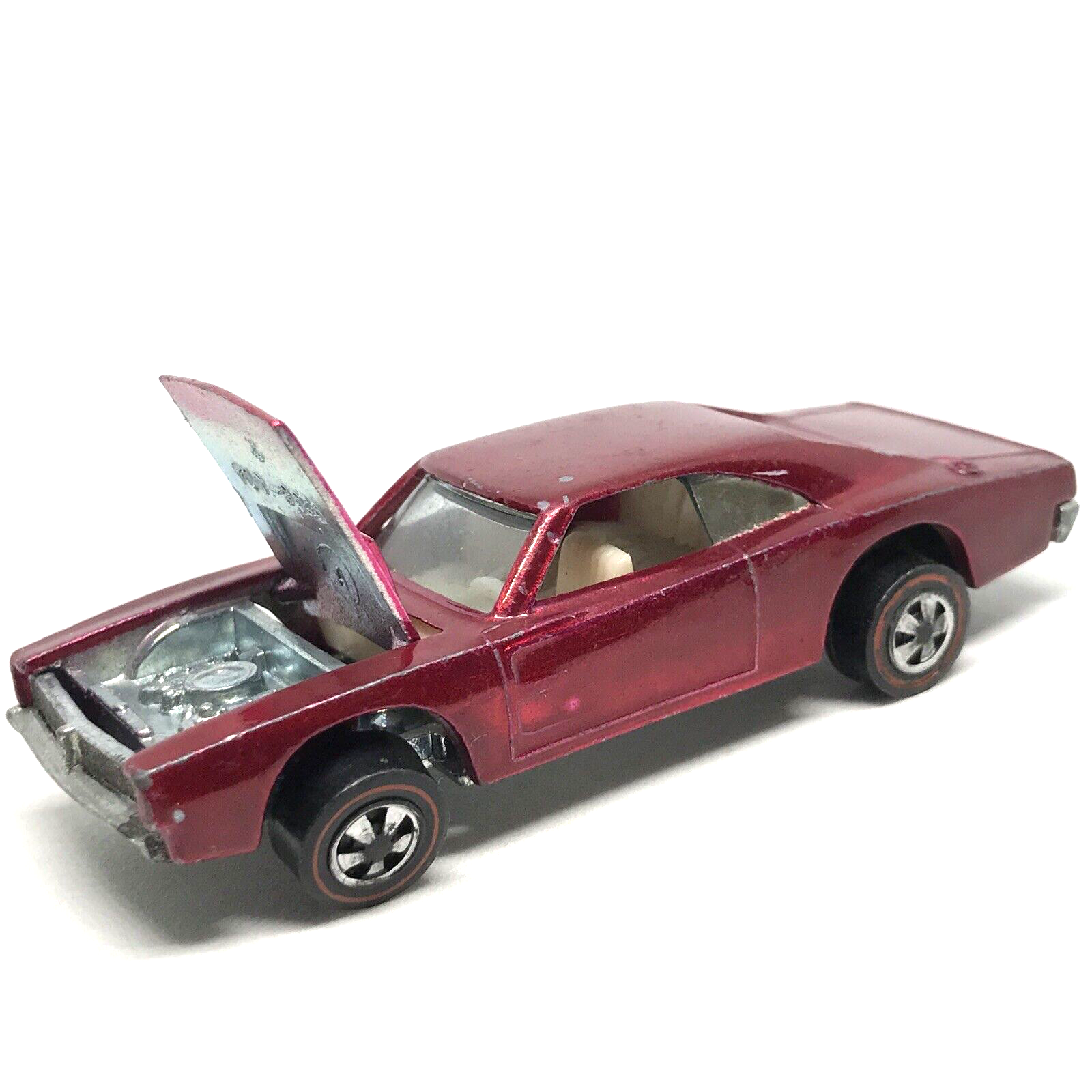 Hot Wheels REDLINE 69 CUSTOM DODGE CHARGER - Red with White