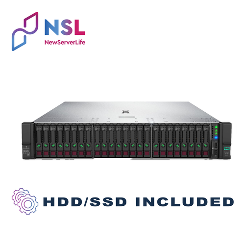 HP DL380 Gen10 24SFF 2x Gold 6226 2.7GHz =24C 128GB P408i-a 2x 1.2TB SAS 4xRJ45