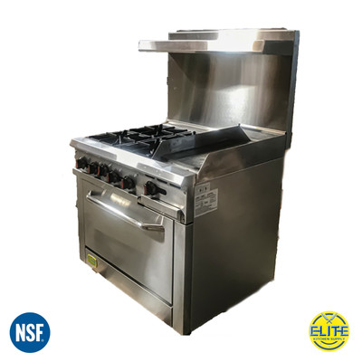 NEW 36'' W Gas Range With Standard Oven And 12'' Griddle NSF