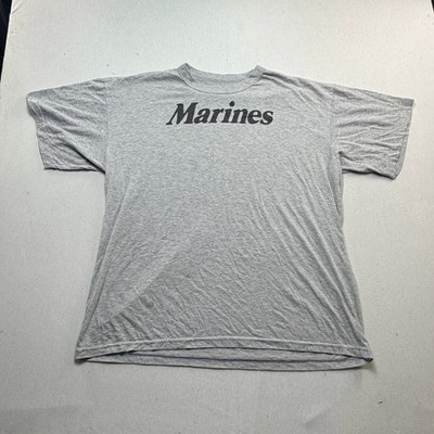 Unbranded Marines T-Shirt Mens Large Gray Good Short Sleeve Graphic Tee
