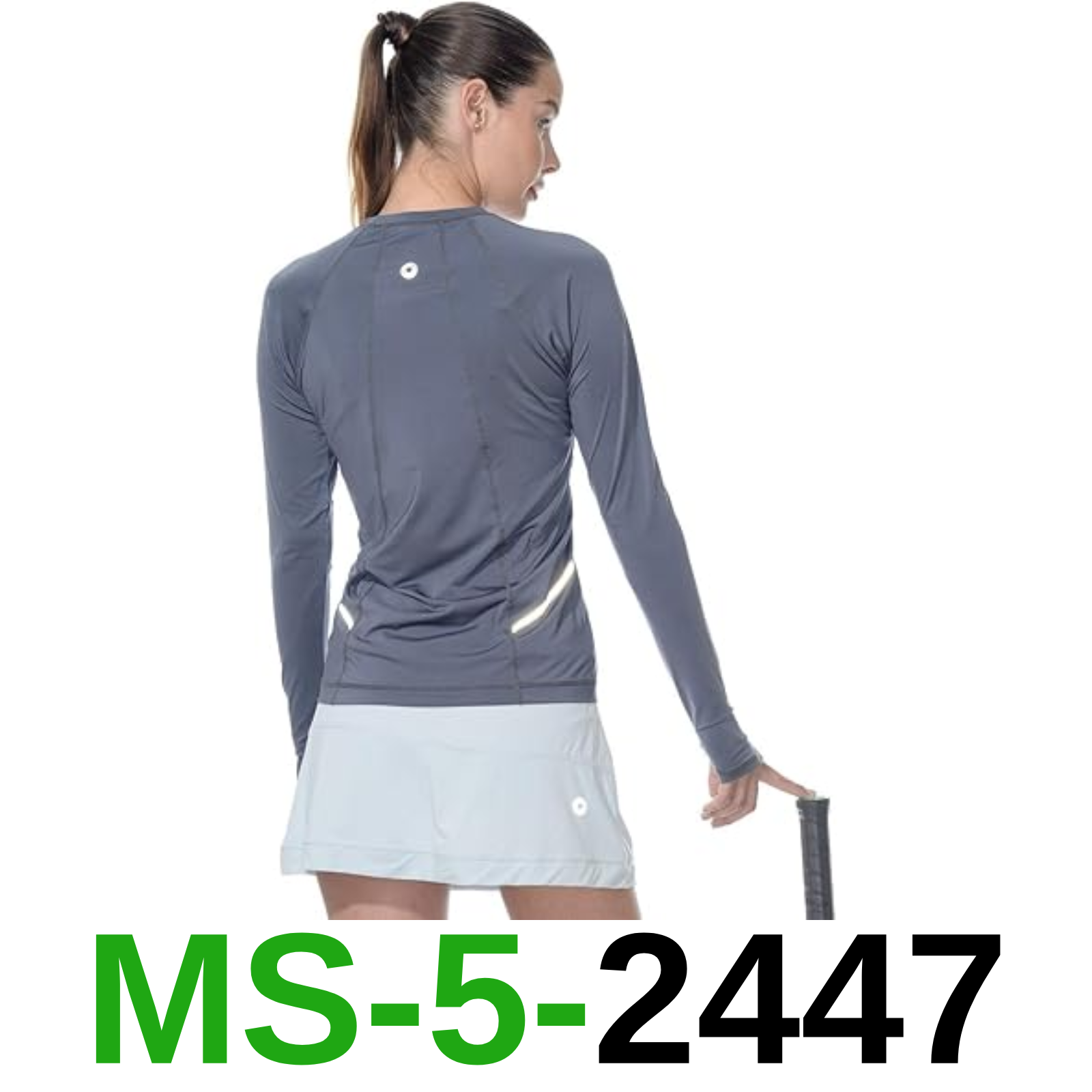 BloqUV Women's Long Sleeve Sun Protective Reflective Waist Athletic Tee Shirt,XS