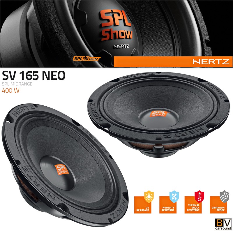 Lautsprecher Hertz Spl Show Sv 165 Neo MitteltÃ¶Ner 6,5 In Auto Motorrad 150 Wrms