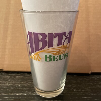 Abita Brewing Company Purple, Green & Gold Logo Pint #4 Beer Glass, New/Pristine