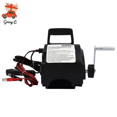 12V 300W Portable Electric Winch 2000LB Remote Towing Hitch Truck Trailer Boat!
