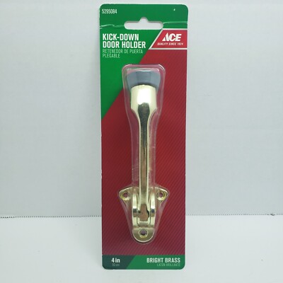 ACE Kick Down Door Holder Bright Brass   4''  #5295084