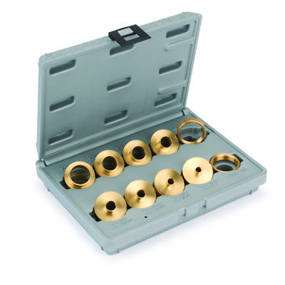 WOODRIVER 10-Piece Brass Router Bushing Set with Case