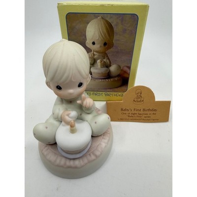 Precious Moments Babys First Birthday Figurine 524069 Enesco 1992 Boxed Card