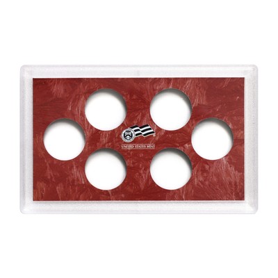 Empty Plastic Lens with Red Insert Holds 6 Quarters