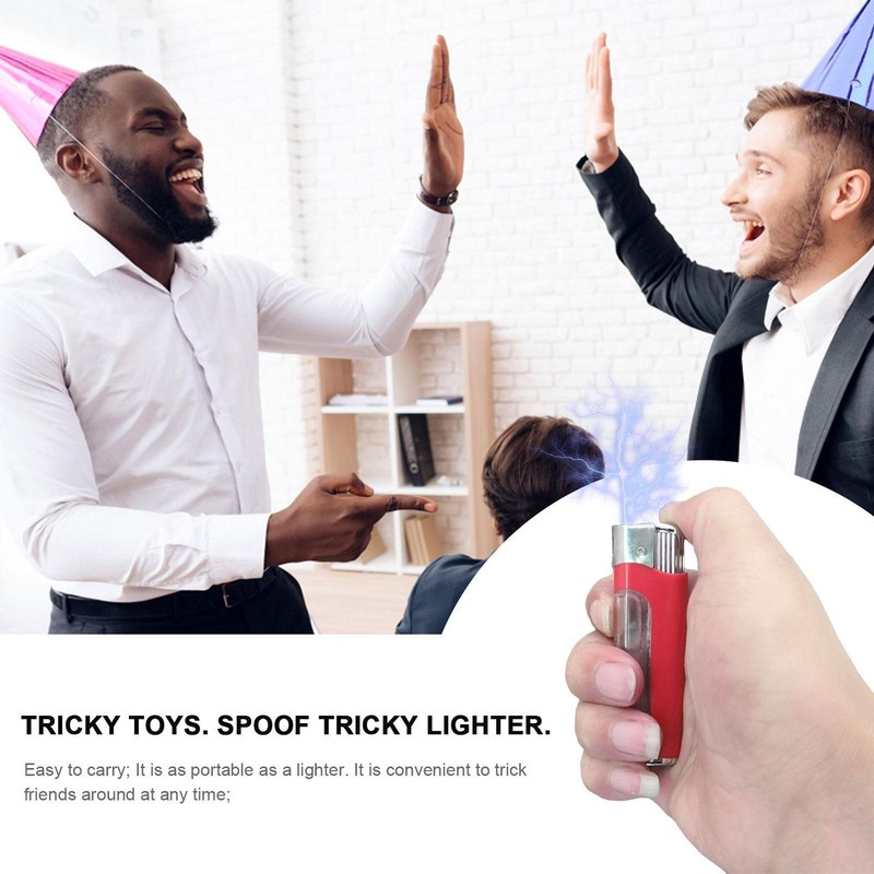 Prank Toy Electric Shock Lighter Shape Toy April Fools Day Prank Props Joke Toy