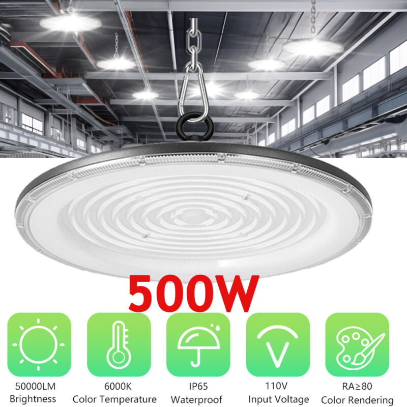 500W UFO LED High Bay Light Shop Light Industrial Factory Warehouse Fixtures 