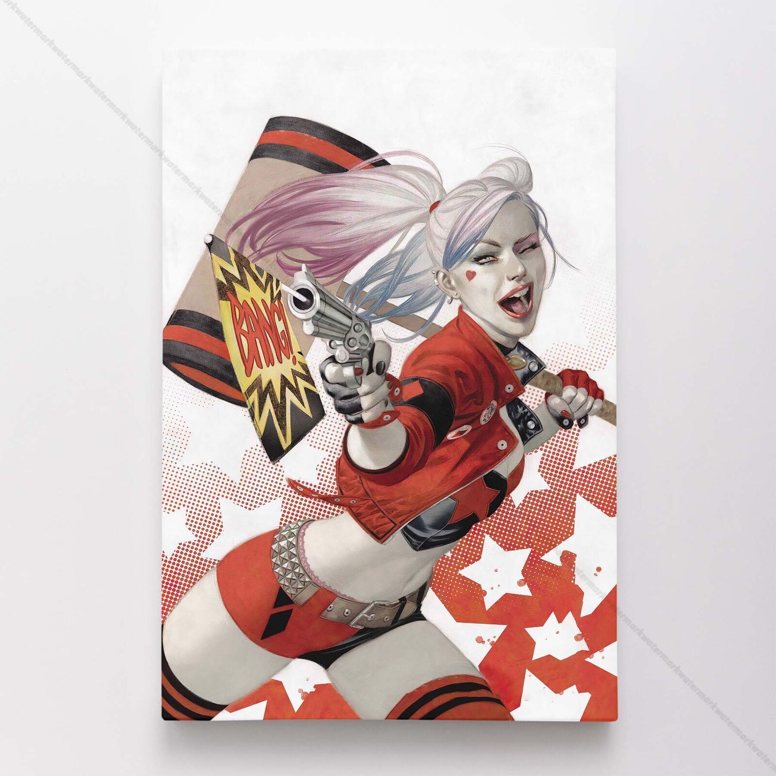 Harley Quinn Poster Canvas Superhero DC Comic Book Comics Wall Art Print #3479