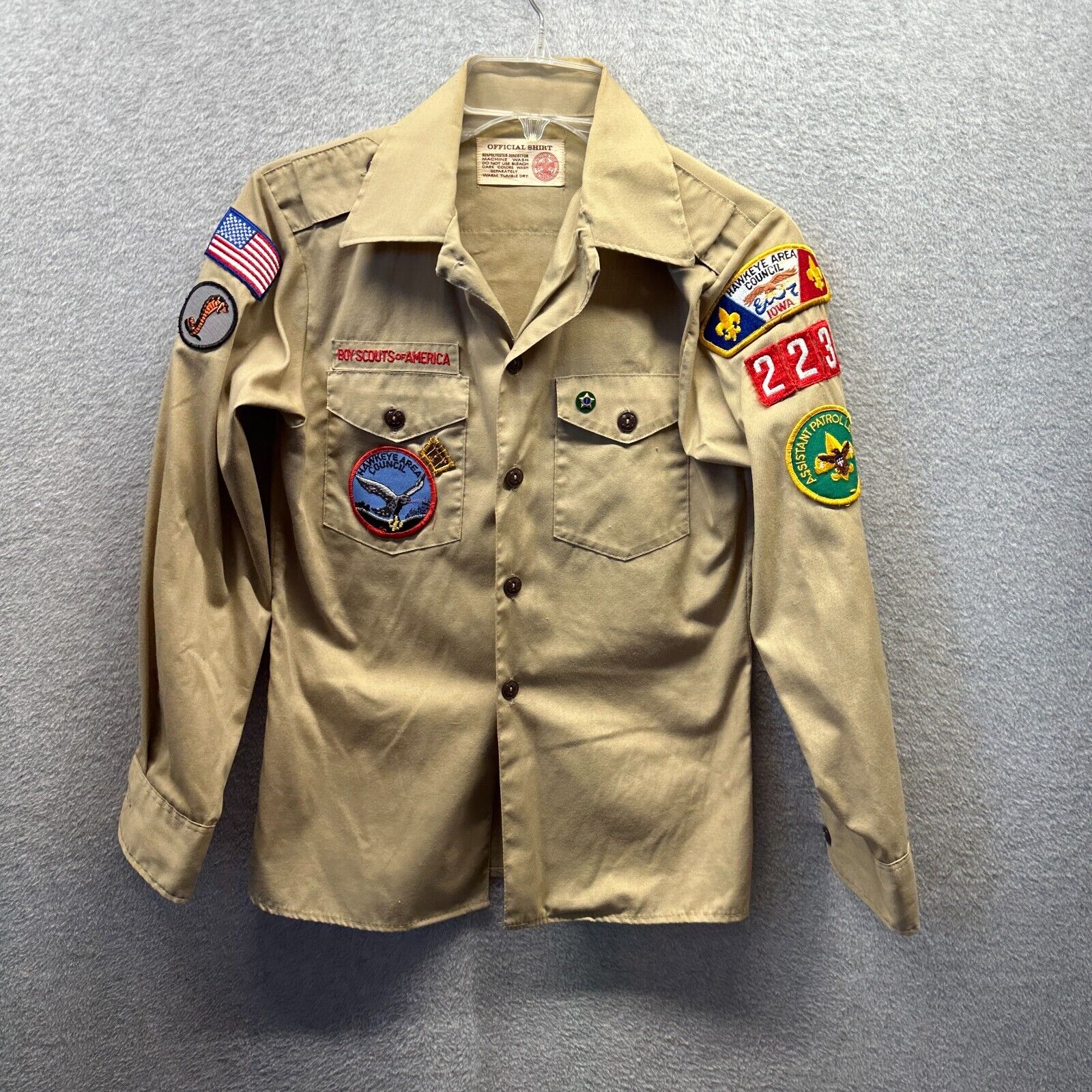 Vintage Boy Scouts Shirt Boys Size 12 Brown 60s 70s Cub Scout Medals Youth Vintage Boy Scouts Shirt Boys Size 12 Brown 60s 70s Cub Scout Medals Youth