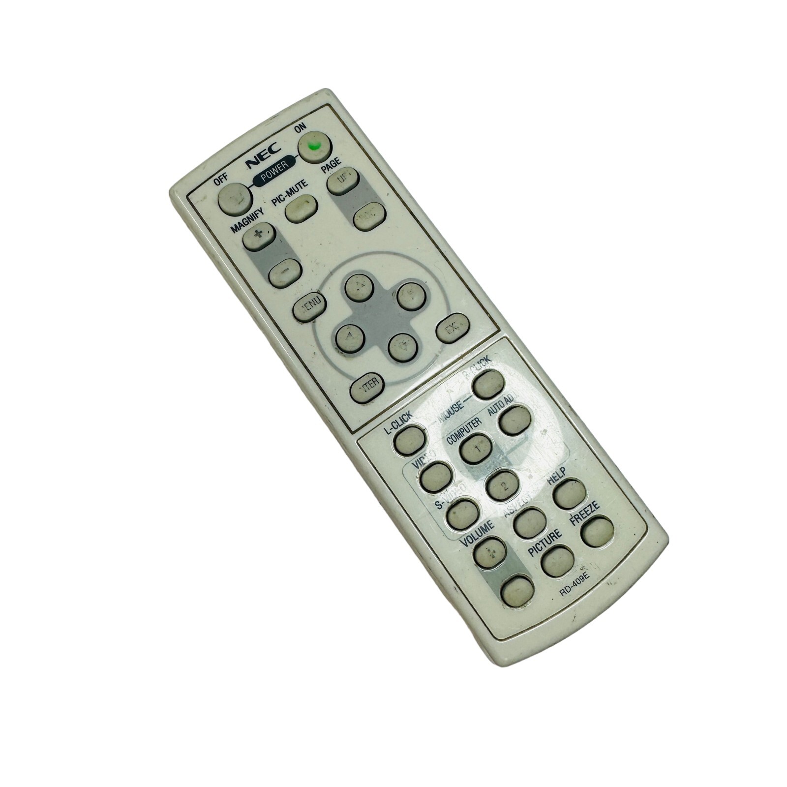 NEC RD-409E LCD Projector Remote Control White for VT670 VT676 VT575 VT470