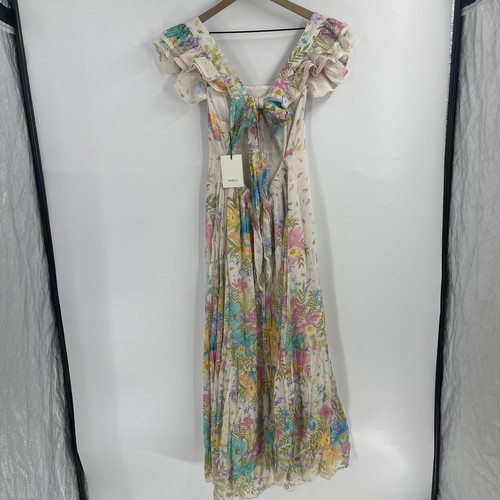 Pre-owned Spell And The Gypsy Collective Spell & The Gypsy Collective Lei Lei Frill Gown Maxi Dress L In White