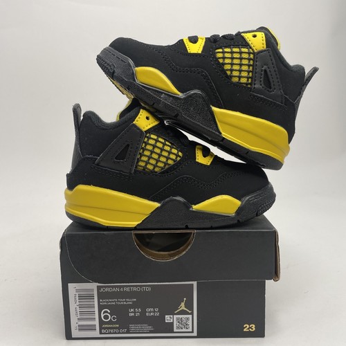 Air Jordan 4 ブラック/イエロー 2023 Nike Air Jordan 4 Thunder 2023 Size 10 (Watch The Video