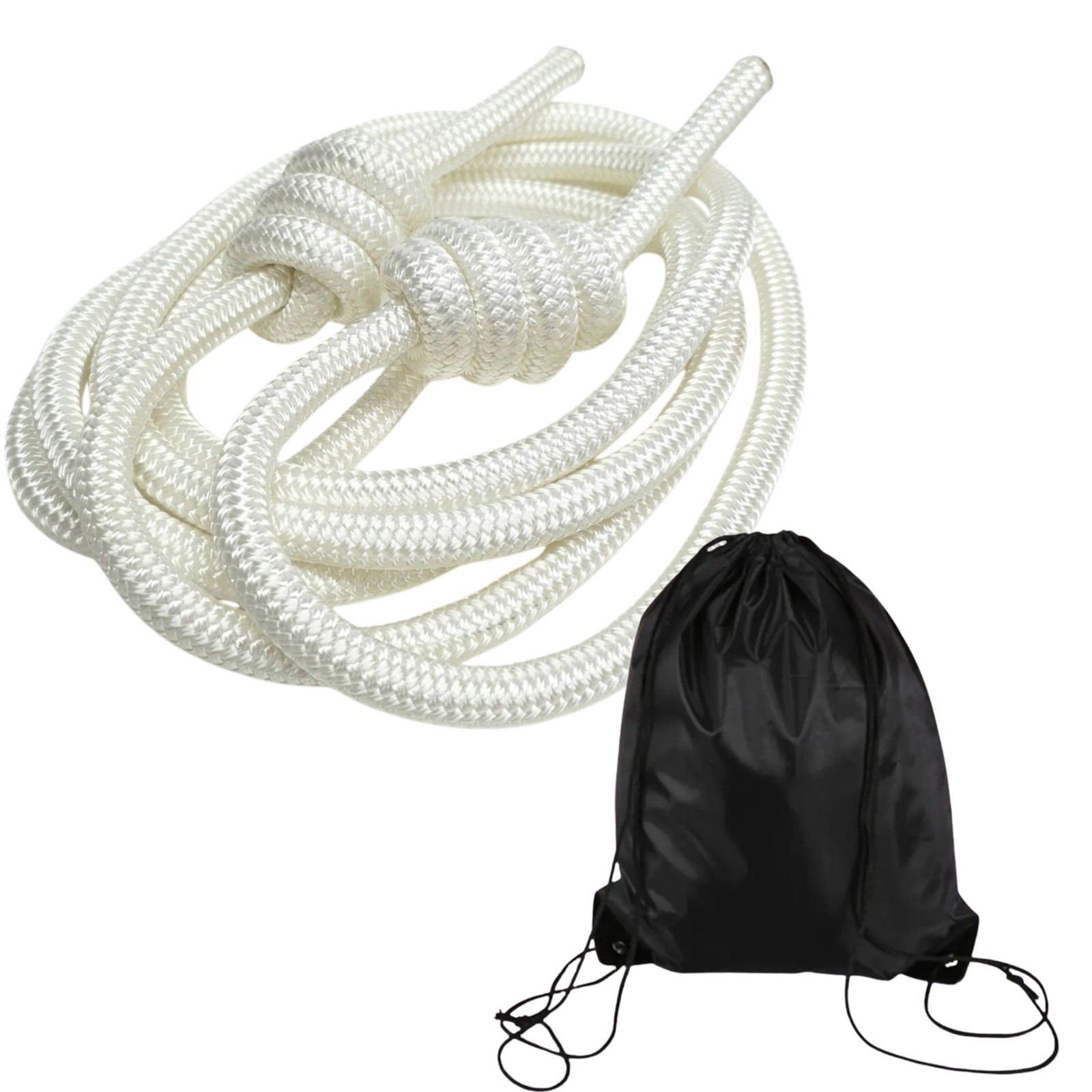 Flow Rope Exercise for Fitness Polyester Double Braid Workout Rope + Free Bag