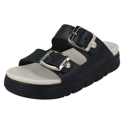 Ladies Rieker P2180 Buckle Detailed Mule Sandals