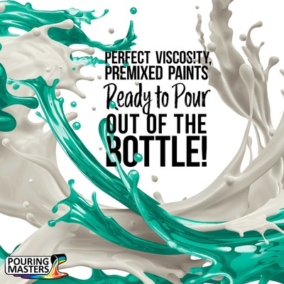 Pouring Masters Aquamarine 8-Ounce Bottle Water-Based Acrylic Pouring Paint