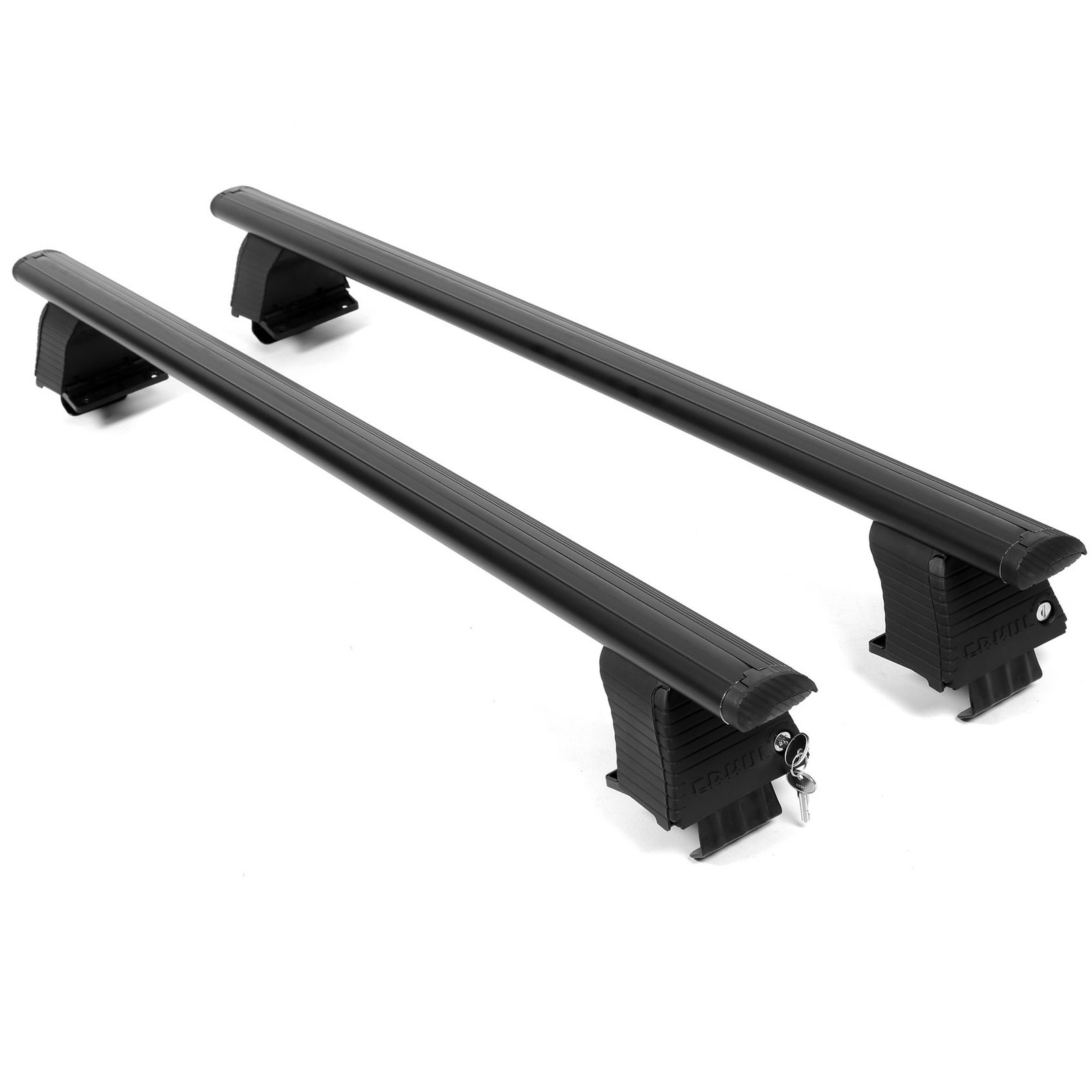 Bare Roof Rack Cross Bars Set for TOYOTA Yaris / Vitz P1 5 Door 99-05 Black